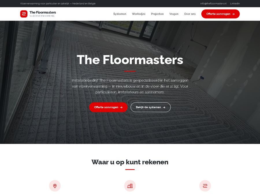 Bovenkant van variant A: wit met een rood accent